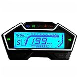 Digital Tachometer Universal-Motorrad-Tachometer Odo Tachoanzeige RPM KMH MPH...