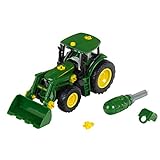 Theo Klein 3903 John Deere Traktor | Mit Frontlader und Gegengewicht | Demontierbare...