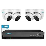 Reolink 5MP Überwachungskamera Set Outdoor, 4X 5MP PoE IP Dome Kamera...