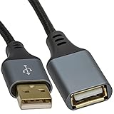 kenable Pro Hochgeschwindigkeitskabel, USB 2.0, 24 AWG, Metall, A-Stecker auf...