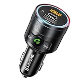 Syncwire Bluetooth 5.1 FM Transmitter für Auto, 38W PD&QC3.0 Schnelles...