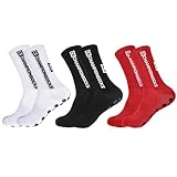 Opopark 3 Paare Fußballsocken für Herren Damen,39-46 Sportsocken Anti Rutsch Grip...