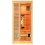 Dewello Infrarotkabine Infrarotsauna Hamlin 90x90cm für 1 Person aus Hemlock...