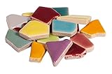 Rayher Fun Ceramica Mosaik Mix, polygonal, farbig glasierter Ton, Regenbogenfarbene...