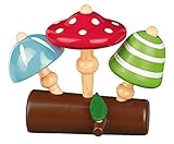 moses. 16121 Krabbelkäfer Pilz-Kreisel-Set | 3 Bunte Kinderkreisel aus Holz | Für Kinder...