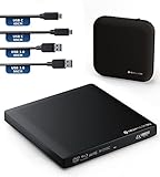 techPulse120 Externes USB 3.1 USB-C UHD 4k 3D M-DISC Blu-ray DVD CD BDXL HDR10 100GB...