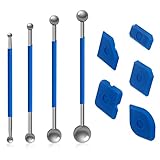 9 Stück Werkzeug Schaber Kit Fugenglätter Set, 4 Stück Metallkugel Abzieher und 5...