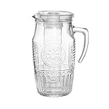 Romantic Krug (Karaffe mit Eisbehälter und Plastikdeckel, 1.8 Liter, Glas, transparent,...