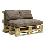 Palettenkissen Palettensofa Cord Set Outdoor Sitzkissen Palettenauflage (Mocca,...