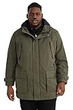 C&A Herren Parka Regular Fit Baumwolle dunkelgrün 3XL