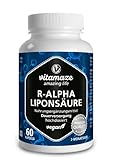 R-Alpha-Liponsäure hochdosiert, 200 mg je Kapsel, vegan, 2 Monatskur,...