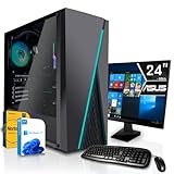 SYSTEMTREFF® Basic Gaming Komplett PC Set AMD Ryzen 5 PRO 4650G 6x4.3GHz | AMD RX Vega 7...