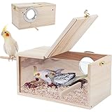 Rypet Nymphensittich Nistkasten Transparentes Design, Vogelnest Zuchtbox mit Sitzstange...