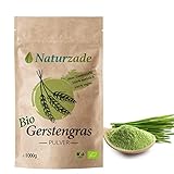 Gerstengras Pulver Bio 1kg Naturzade Hochwertiges Rohkostqualität 100% naturrein