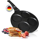 endusor Pancake Pfanne Spiegeleipfanne - Ø26cm mit [PowerShield]-Beschichtung | Induktion...