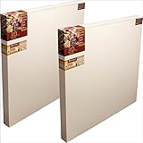 Masterpiece 3D Pro 2,5 Monterey gespannte Leinwand, 25,4 x 25,4 cm, Weiß, 2 Stück