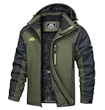 TACVASEN Herren Wasserdicht Winter Skijacke Warme Snowboardjacke Outdoorjacke Gefüttert...