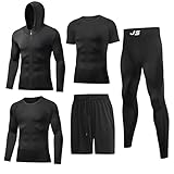 JULY'S SONG Sportbekleidung für Herren Kompression 5pcs Set Fitness Kleidung...