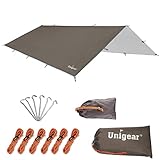 Unigear Regen-Abdeckplane, Tarp Rain Fly, Zeltdach, wasserdicht, Wanderschutz, faltbar,...