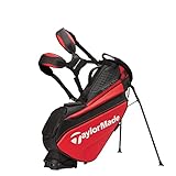 TaylorMade Unisex's Tour Stand Bag, Rot, Schwarz & Weiß, Einheitsgröße, Rot, Schwarz...