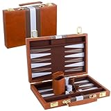 Backgammon Set 2 Spieler Klassisches Backgammon-Set für Erwachsene Brettspiel mit...