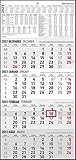 4-Monatskalender 2023 - Büro-Kalender 30x62,8 cm (geöffnet) - mit Datumsschieber -...