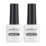 AIMEILI UV LED Gellack Gel Nagellack Base & No Wipe Top Coat Unterlack &...