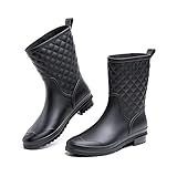 Hitmars Gummistiefel Damen Chelsea Boots Gartenschuhe Rain Boots Regenstiefel...