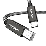 DigitalLife 1,8m USB-C zu B MIDI Kabel, MIDI-C200-II - MIDI Interface Konverter...