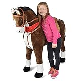 Pink Papaya Giant XXL Kinder Spielpferd zum Reiten Herkules125 cm | Plüschpferd...