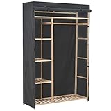 LEDSIX Möbelset Kleiderschrank grau 110x40x170 cm Stoffschrank & Aufbewahrung