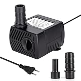 Mini Aquarium Pumpe,Ultra Leise Wasserpumpen 5W 400L/H mit Hohem Hub...