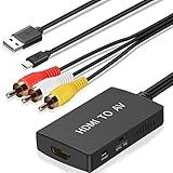 HDMI auf RCA Konverter mit HDMI Kabel, HDMI zu RCA Adapter Composite Video Audio HDMI to...