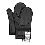 Yutat® Ofenhandschuhe 2er Set - Topfhandschuhe Hitzebeständig bis 300°C, Anti-Rutsch,...