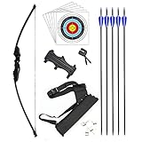 Dostyle Recurve Bogen und Pfeil Set Outdoor Bogenschießen Recurvebogen Jagd 40lbs...