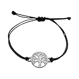 Nuoli® Lebensbaum Armband Damen Silber (verstellbar bis 20cm) Baum des Lebens...