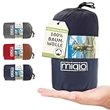 Miqio® 2in1 Baumwoll-Hüttenschlafsack mit durchgängigem Reißverschluss...