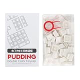 Leeadwaey PBT Pudding Tastenkappen 108 Tasten Doubleshot Keycap Set für PC Gaming Weiß