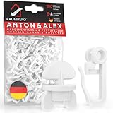 Raumhero® Gardinenröllchen für Schiene (Komplettset 100x Gardinenhaken inkl. 6X...