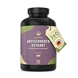 Artischockenextrakt hochdosiert - 360 Kapseln - 2400mg (60mg Cynarin) pro Tag -...