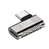 USB C auf USB C Rechtwinkliger Adapter (2 Stück), USB C 90 Grad Buchse auf Stecker...