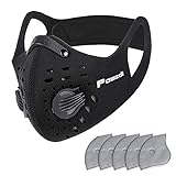 Powzdi Staubmaske Sport Maske Fahrradmaske Atemmaske trainingsmaske Luftfiltermaske mit 5...