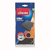 Vileda Glitzi Power Inox, Stahlschwamm gegen hartnäckige Verschmutzungen, länger...