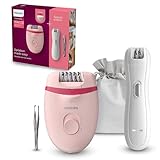 Philips Epilierer-Set - Glatte Haut wochenlang, Mini-Epilierer für empfindliche Stellen,...