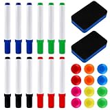 HOCUCHELAND Whiteboard Stifte Abwischbar Set, 12 stück Whiteboard Marker mit 2 stück...