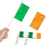 Anley Irish National 5x8 Zoll HandHeld Mini Flagge mit 12' weißem Solid Pole - Irland...