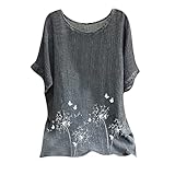 Damen Tops Casual T Shirt Damen Druck Hemd Blusen Oberteil Crewneck T Shirt Sommer...