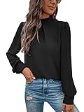 GORGLITTER Damen Blusen Elegant Hemdbluse Stehkragen Chiffonbluse OL Business...