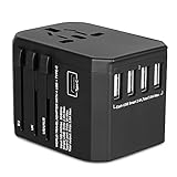 Reiseadapter Reisestecker Weltweit 224+ Ländern 5.6A Fast Charge Universal Travel Adapter...