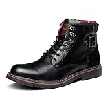 Bruno Marc Herren Motorrad Stiefel Schnürstiefel Boots Klassische Chukka Boots...